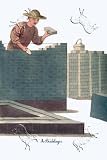 Art Poster, A Bricklayer - 18.75 x 27.5