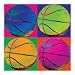 Ball Four-Basketball by Wild Apple Studio. Art Print Poster 18 inches width by 18 inches height. Highest Quality Art Poster Print