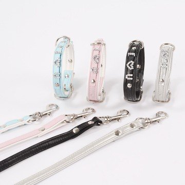 Hundehalsband Hundeleine Strass 803 / 800-110 SET, Halsband Länge:32cm;