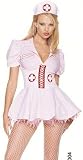 2Pc Sponge Bath Betty Candy Striper Dress With Nurse Hat