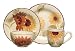 Gibson Garden Flower 16-Piece Handpainted Durastone Dinnerware Set