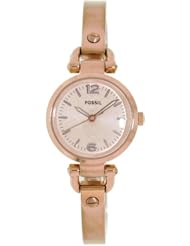 Fossil Womens ES3268 Georgia Analog Display Analog Quartz Rose Gold Watch