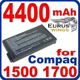 4400mah Eurus Li-ion Laptop Battery for Compaq Presario 900, 1500, 1700, 2800, 17XL, EVO... by Eurus Wings