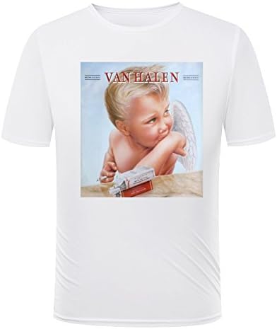 Shylis Kid's Round Neck T Shirt 3D Van Halen Smoking White Hip Hop