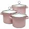Calypso Basics 6-pc. Stockpot Set- Pink