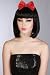 Black Snow White Wig With Red Bow