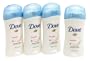 Dove Anti-Perspirant & Deodorant Invisible Solid Quadruple Pack, Powder (4 Sticks - 2.6 Ounces)
