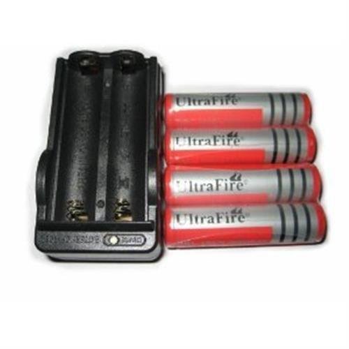Urparcel 4pcs 18650 3000 mAh 3.7V Li-ion Rechargeable Battery+1pcs Charger