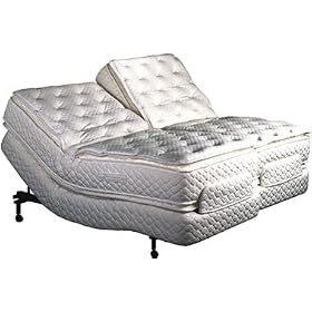 Deluxe Series Heavy Duty Adjustable Bed w  Standard Royal Comfort Mattress, Dual King