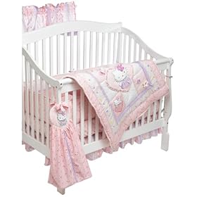 Lambs And Ivy Hello Kitty 6 Piece Crib Bedding Set