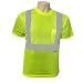 Global Glove GLO-008 Class 2 Safety T-Shirt with 3M Scotchlite Reflective Tape, Small, Lime (Case of 100)