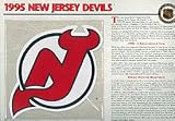 1995 New Jersey Devils Official Patch on Team History Card