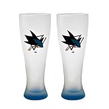 NHL San Jose Sharks 23 ounce Frosted Pilsner Set