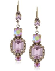 Sorrelli "Mirage" Elegant Crystal Dangle Gold-Tone Earrings