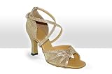 Zoom Produkt-Bild: Exclusive Dance Shoes Tanzschuhe , gold Glitter, 75mm Absatz