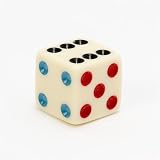 Opaque 16mm Square Cornered Michigan Red Eye Dice