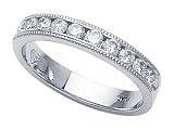 0.50 cts Round Diamonds Band - Platinum, 14kt White or Yellow Gold