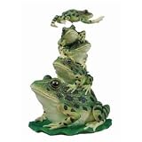 Frogs On a Leaf 5 Frogs Bobble Musical Figurine