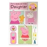 Peppa Pig Daughter Badge Birthday Card