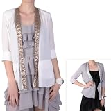 Hailey Jeans Co Juniors Sequin Detail Open Front Jacket