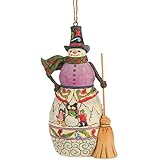 Jim Shore for Enesco Heartwood Creek Winter Scene Snowman Ornament, 4.625"