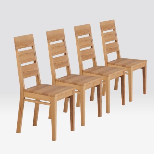 Stühle aus Buche, 4 Stück, Holzstühle, Esszimmerstühle, Georg, geölt