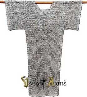 Chainmail Hauberk (Shirt) Riveted Steel