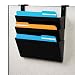Economy Wall Pockets, Cubicle Hanger and Wall Mounts Incl, 13W, Black, 3/Set EXP11193