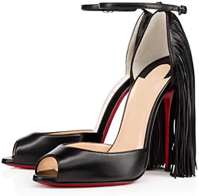 Shoesofdream Women's Relia High Heel Sandals Ankle Strap Pumps Peep Toe Shoes Handmade for Wedding Party Dress Stiletto Shoes 10 M US