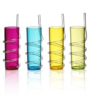 Straw Acrylic Hi Ball 4 Pack