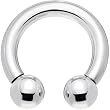 8 Gauge Internally Threaded Horseshoe Circular Barbell - 1/2" 6mm