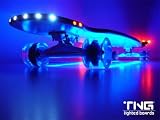 TNG Lighted Boards Complete 46 x 9.5 Kicktail Skateboards- In Assorted Colors