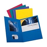 Oxford Twin Pocket Assorted Colors Leatherette-Grained Portfolios 25 Count (57513)