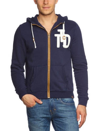 Tom tailor - sweat-shirt à capuche - homme - bleu (night sky blue) - s