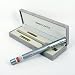 Silver Dimple Finish Green Laser Pointer Astronomy and Military Grade With Double Bonus Micro L.E.D. Flashlight and Blue Microfiber Optical Cloth
