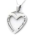 "A GRANDDAUGHTER IS A GIFT OF LOVE" HEART SHAPED PENDANT WITH CZ Necklace with 18" Chain for Grandmother or Granddaughter Stainless Steel