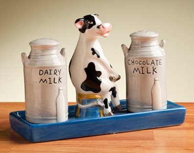 Cow & Milk Cans Tray Ceramic