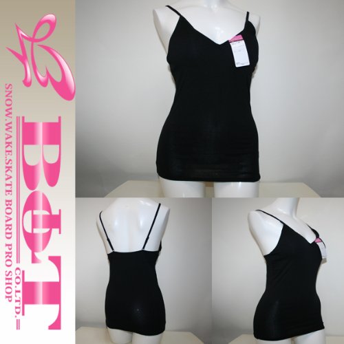 BRATOP(ブラキャミソール) アンダーウエア レディース「ベア天カップ付キャミソール」クロ サイズＭ[1581]