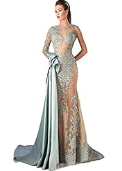 Sexy Lace Backless Applique One Shoulder Homecoming Dress/Bridesmaid Dress/Prom Dress/Party Dress/Wedding Dress 