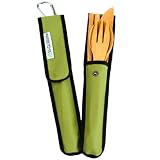 To-Go Ware Bamboo Utensil Set - 2 Pack - Green Recycled PET Carrycase