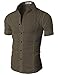 H2H Mens Casual/Dress Basic Designed Button Closure Slim Fit Shirts