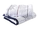 Buscher 20175-100 Duschtuch Set 2 teilig Baumwoll Jacquard garngef&auml;rbt weiss
