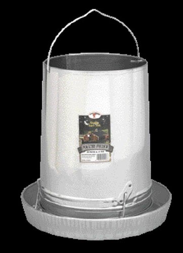 Hanging Poultry & Gamebird Feeder with Feed Pan, 30 Lb Galvanized Steel