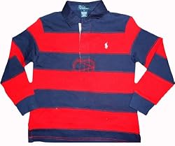 Polo by Ralph Lauren Boys Shirt Red/Navy Striped Available in Several Sizes