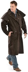 Outback Trading Co Men's Co. Long Oilskin Duster Brown Large