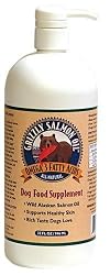 Grizzly Salmon Oil All-Natural Dog Food Supplement in Pump-Bottle Dispenser, 32 Ounces