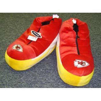 Kansas City Chiefs Plush Sneaker Slippers - L