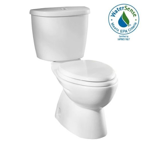American Standard 2480.216.020 FloWise Dual Flush Right Height Elongated Two Piece Toilet, White