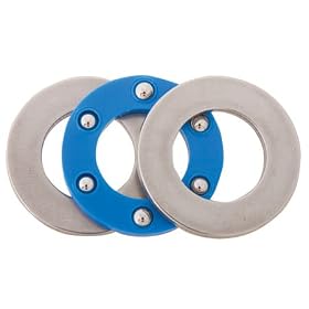 1. Nom I.D., 1 5/8 Nom. O.D., .1875 Ball, .427 to .447 Thk., Nylon Ball Retainer Thrust Bearings, Steel (1 Each)