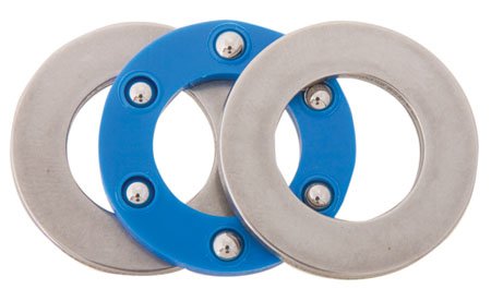 9/16 Nom I.D., 1. Nom. O.D., .1250 Ball, .245 to .253 Thk., Nylon Ball Retainer Thrust Bearings, Steel (1 Each)